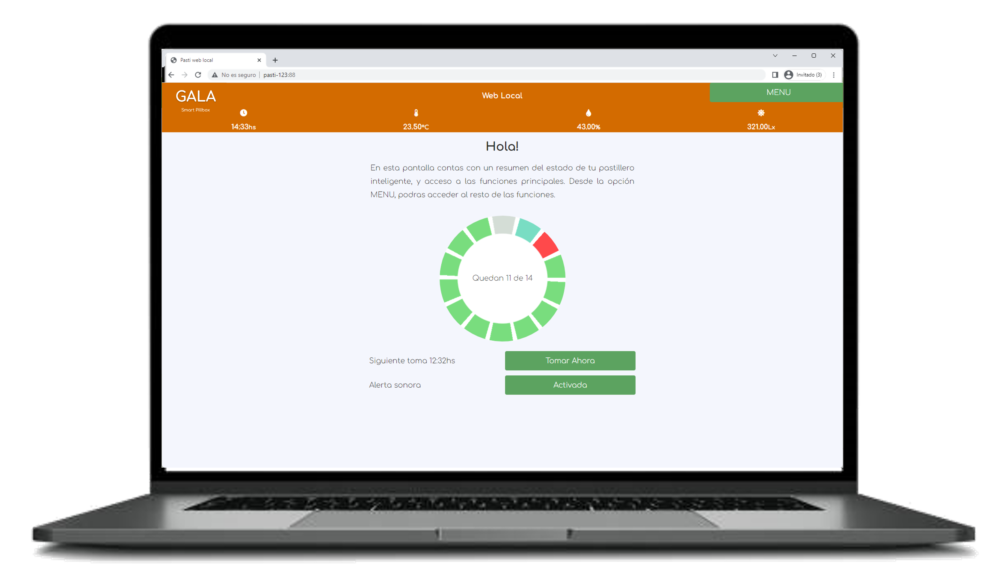 Acceso web local de GALA
